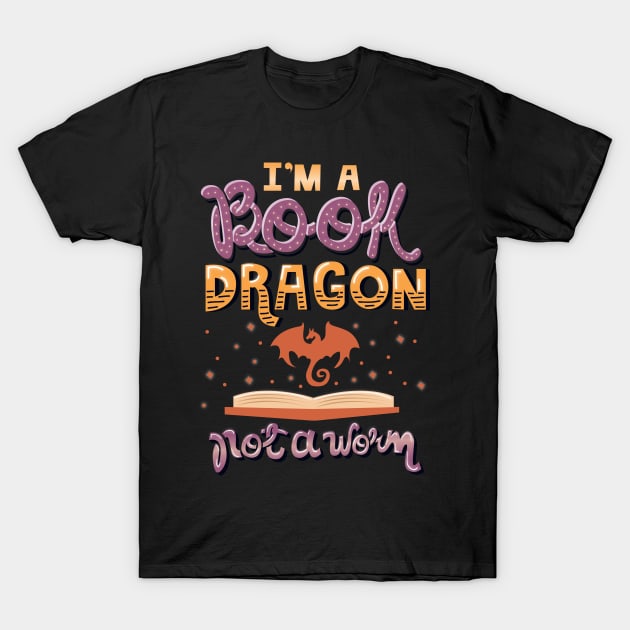 Book Dragon T-Shirt by KsuAnn